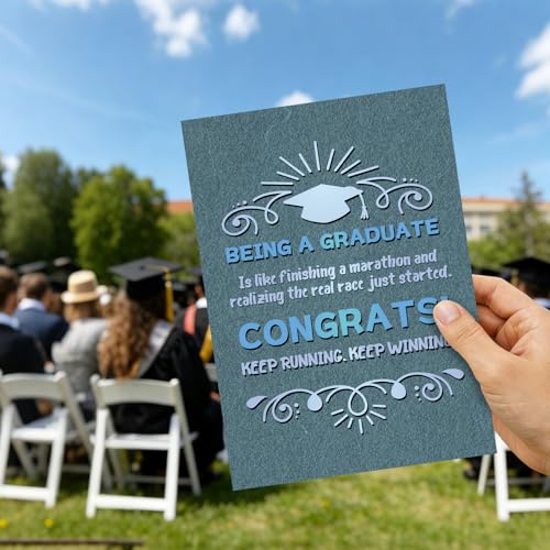 Funny Graduation Card for Him/Her - Inspirational Congrats Card