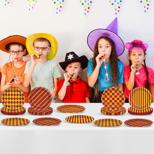 48 Pack Magic Theme Disposable Paper Plates for Christmas & Kids Birthday