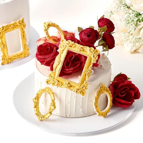 JOERSH Baroque Photo Frame Silicone Fondant Molds, 4-Piece Set
