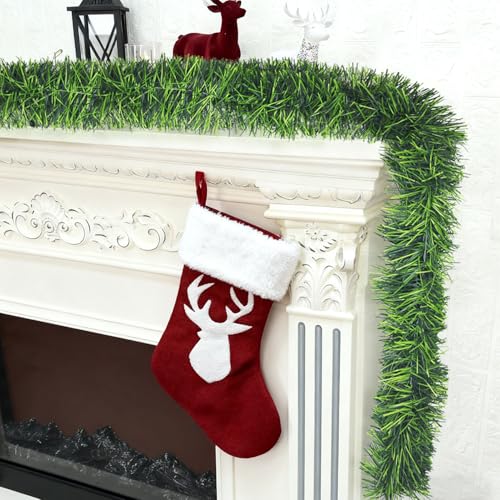 50 Ft Artificial Christmas Garland Decorations No Lights Outdoor