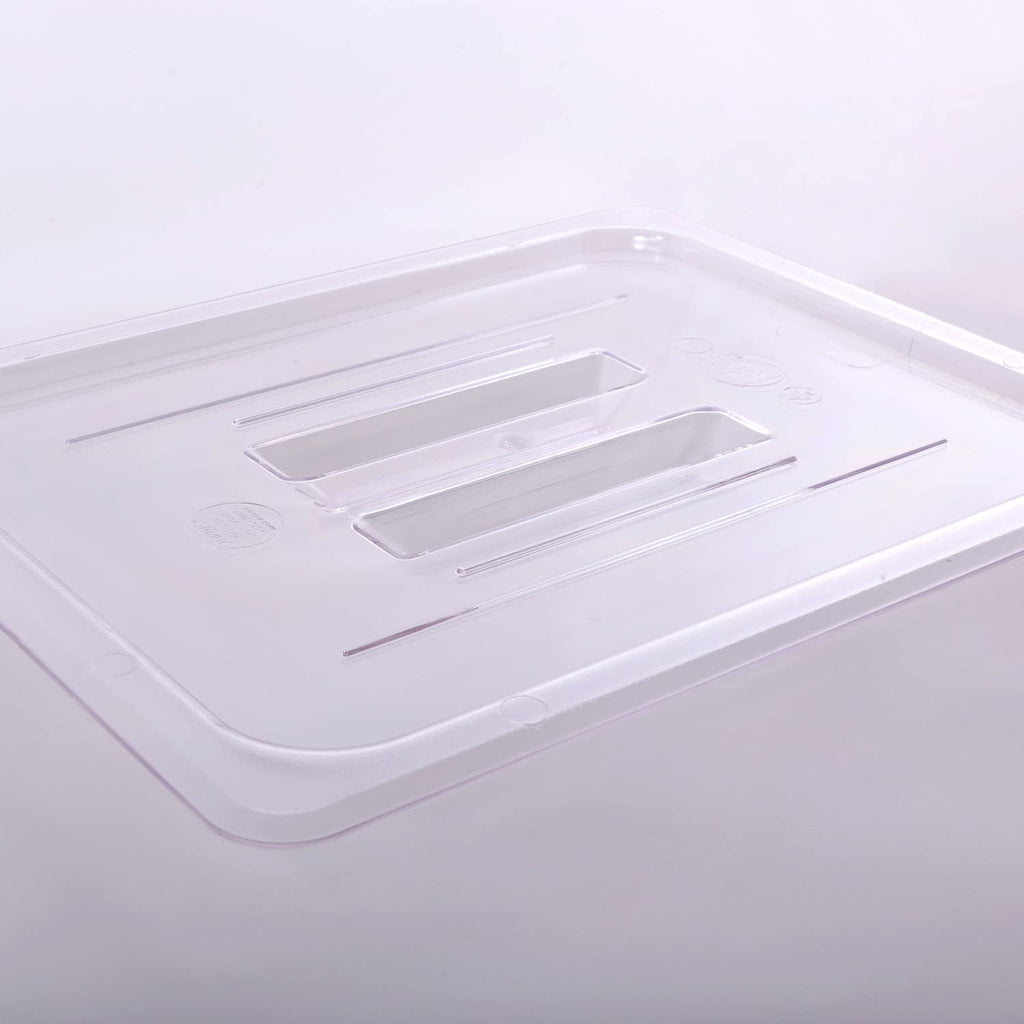 6-Pcs Food Pan Lid Half Size Clear Polycarbonate Hotel Pan Cover with handle