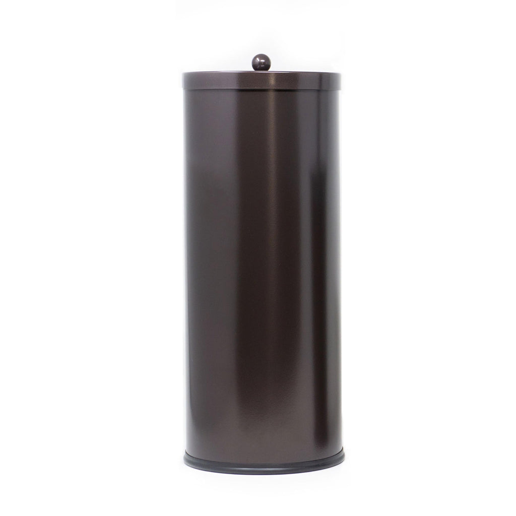 [2023 Upgraded Version] HUJI Rust Resistant Stainless Steel Toilet Paper Roll Canister Holder w/Removable Base for Bathroom Storage (1 Pack, Toilet Paper Canister) (Bronze)