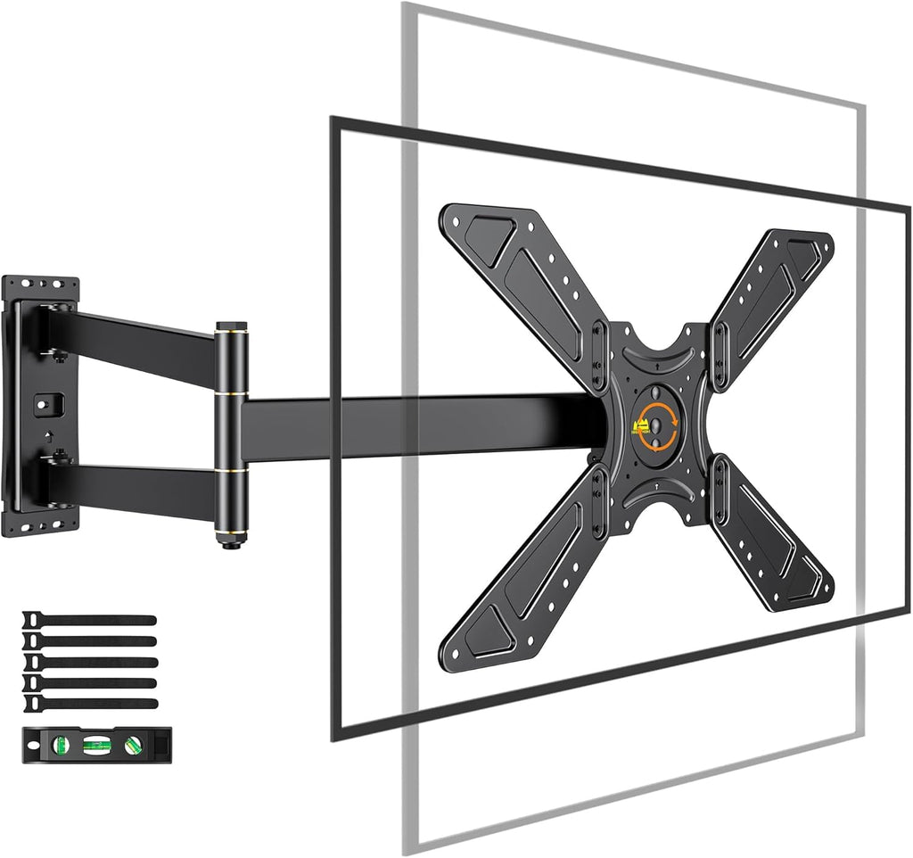 FORGING MOUNT Full Motion Corner TV Wall Mount for 32-75 Inch TVs Holds 110 lbs,33" Long Extension Arm with Landscape to Portrait Rotation, Swivel & Tilt,Vertical Rotating TV Mount,Max VESA 600x400mm