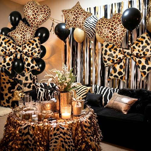 Cheetah Print Balloons Set - 16Pcs Jungle Party Decorations