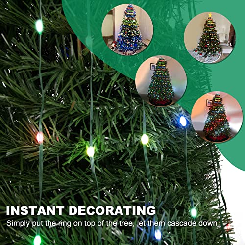 Smart LED Christmas Tree String Lights with Ring App Control - 200 LEDs, Indoor & Outdoor, Warm/Cool White or Multicolor