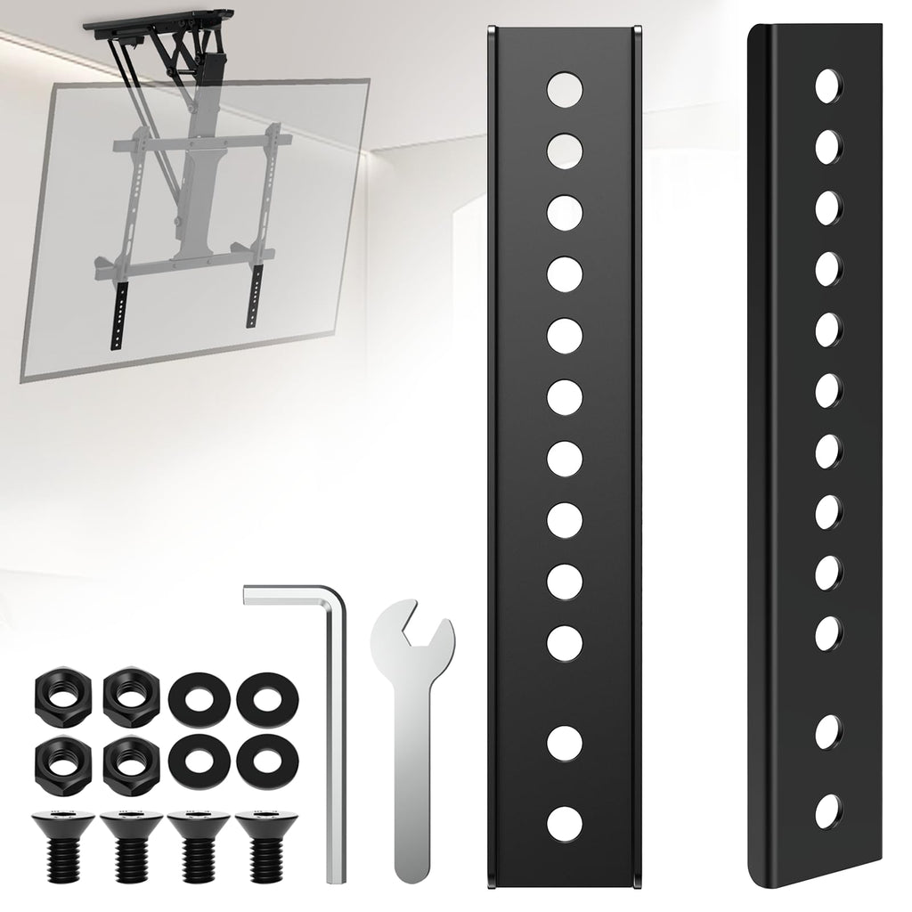 Vertical VESA Extender Plate Bracket Kit, TV Mount Extension Bracket Designed for Low VESA Pattern TV’s, Suitable for Use with Most VESA mounts and TV Ceiling Mount - 2 Brackets