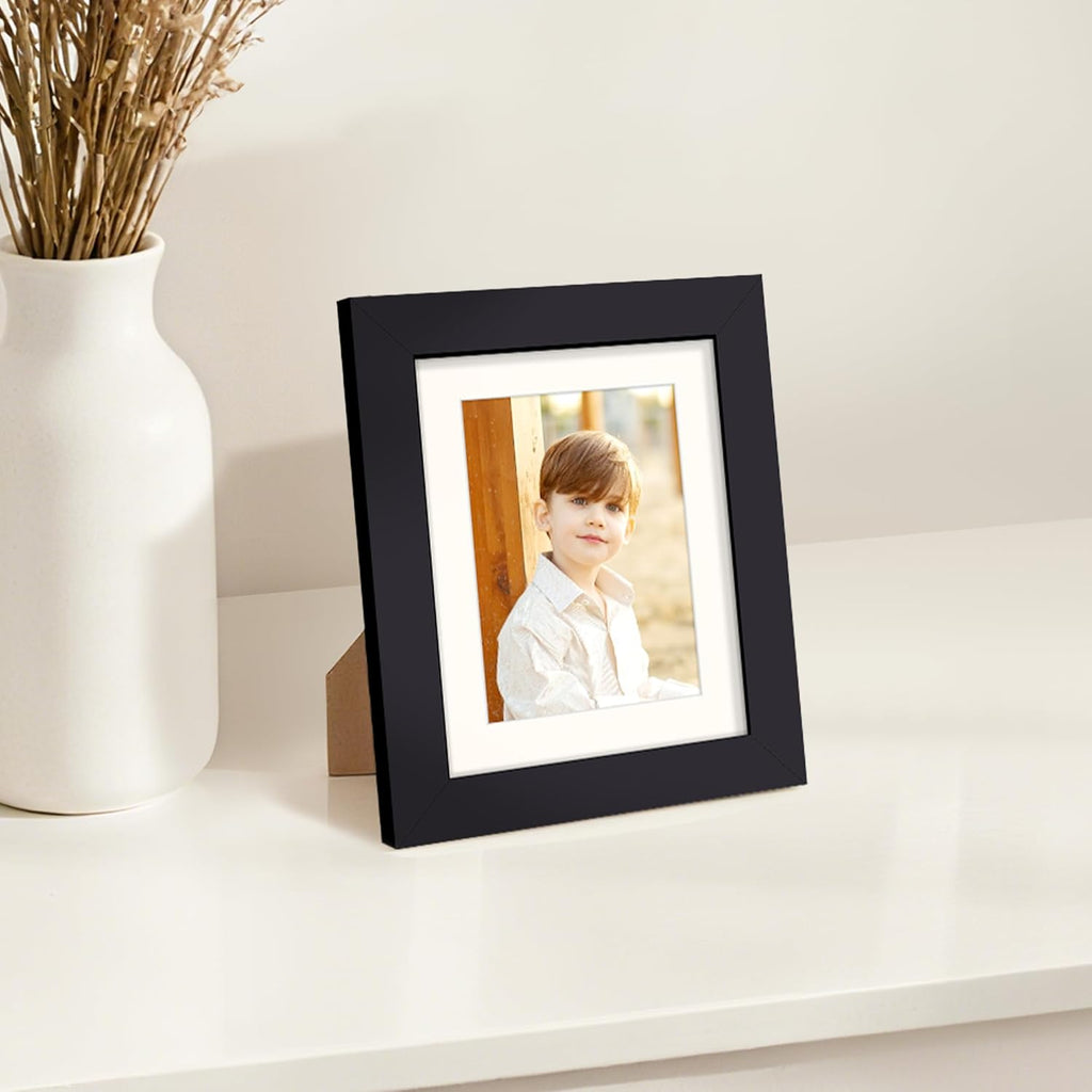 Upsimples 4x5 Picture Frame - Versatile Display for 3x4 or 4x5 Photos | Black, 1 Pack