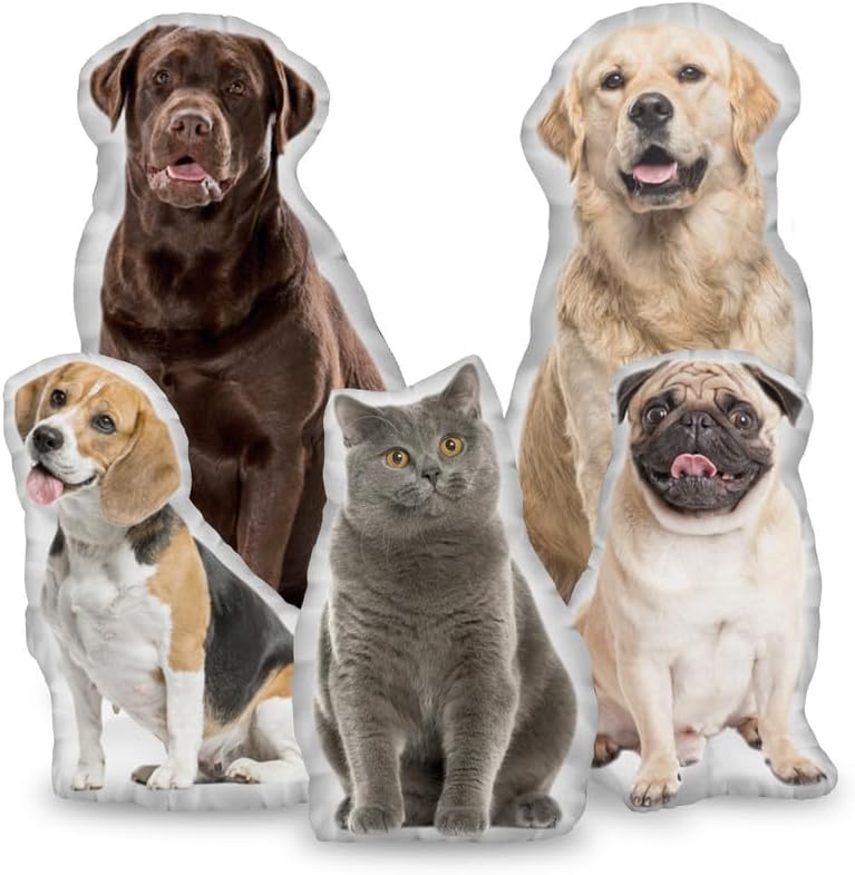 Skiennix Custom Pet Pillow - Personalized Dog & Cat Face Pillow | Unique Pet Memorial Gift for Pet Lovers