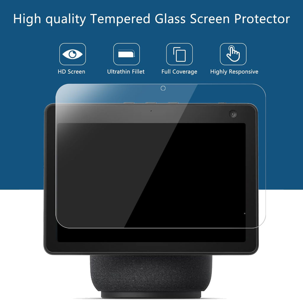 MUBUY-GOL Glass Screen Protector | Ultra HD Clear, 9H Hardness, Scratch Resistant - 2 Pack for Echo Show 10.1 (3rd Gen)
