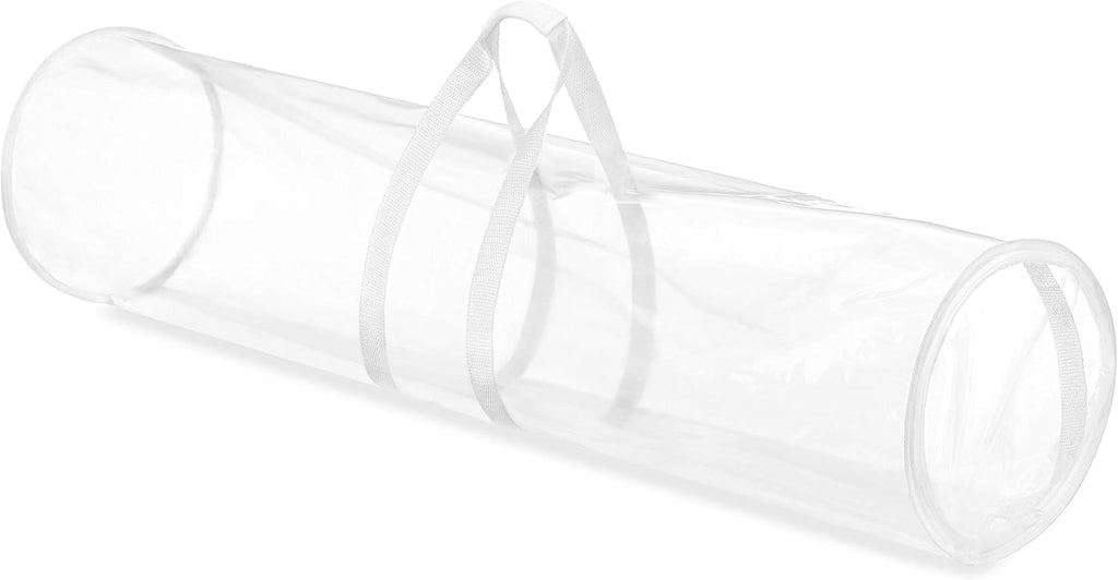 Whitmor Clear Gift Wrap Organizer - Zippered Storage for 25 Rolls | Durable & Space-Saving Design
