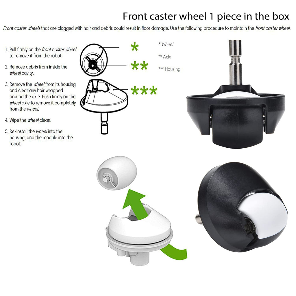 Parts accessories Compatible for iRobot Roomba e5 e6 i1 i2 i3 i4 i5 i6 i7 i8 j5 j6 j7 j8 and all Plus i e j Series Vacuum Cleaner 2 Set Roller Brushes 8 HEPA Filters 8 Side Brushes 1 caster wheel