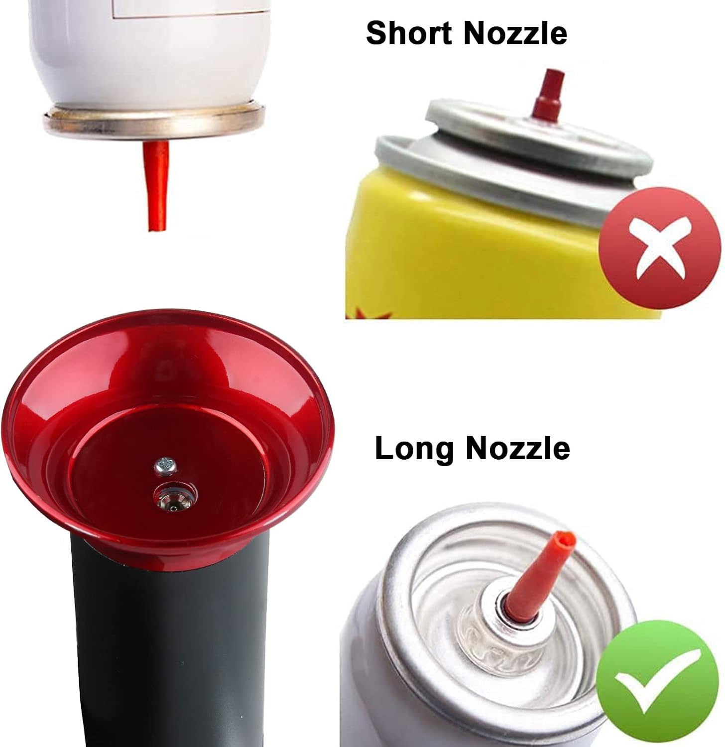 Skiennix Butane Kitchen Torch Lighter - Refillable Cooking Torch with Adjustable Flame & Safety Lock | Red