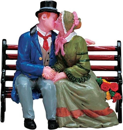 Lemax Christmas Village - The Kiss Figurine | Charming Holiday Decor for Festive Cheer