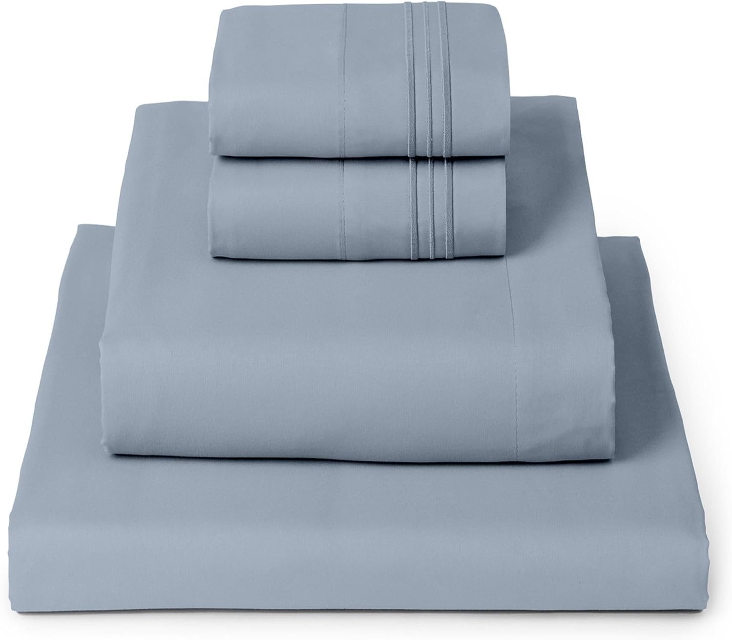 Mellanni California King Sheet Set - 4 PC Hotel Luxury Bedding | Extra Soft, Cooling, Wrinkle-Resistant (Blue Hydrangea)
