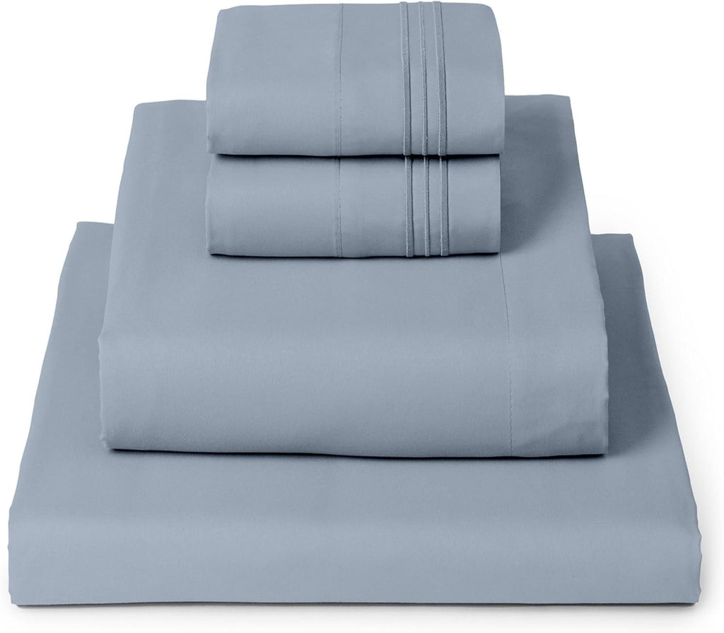 Mellanni Queen Sheets Set - Luxury Hotel-Quality Bedding | Extra Soft, Cooling & Stain Resistant (Queen, Blue Hydrangea)