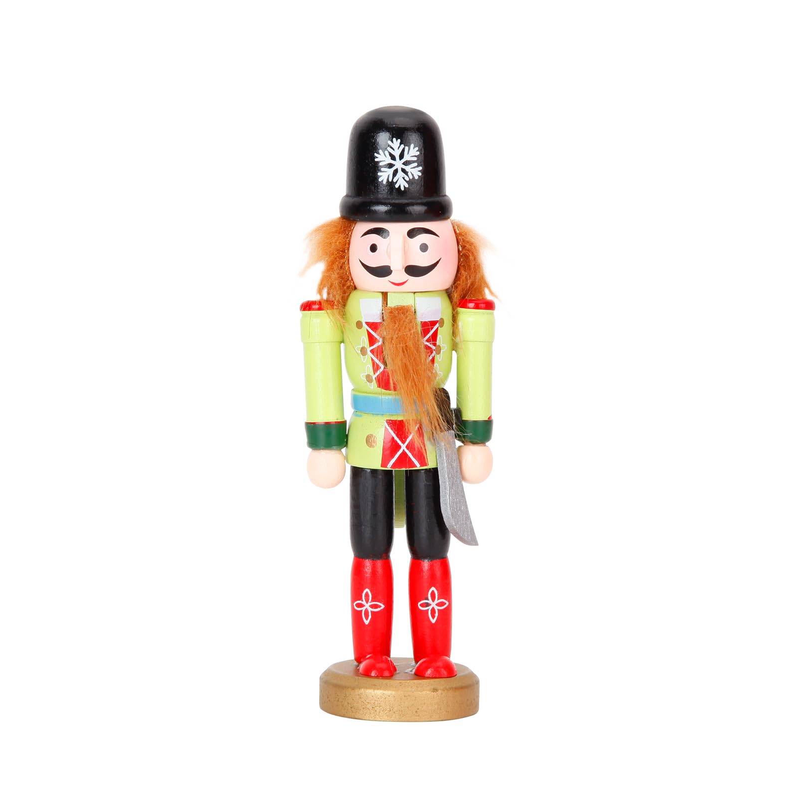 ZJEFUNS 5PCS Christmas Nutcracker Ornament Set - Wooden Nutcracker Figures Soldier Xmas Decorations for Tree Table Decor Gifts
