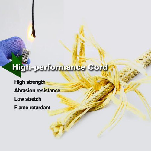 9KM DWLIFE Kevlar Kite String, 1500lb 300Ft, Braided Kevlar Line, Low Stretch, High Strength, Heavy Duty, Fishing Assist Cord, Camping, Hiking, Outdoor Survival Rope