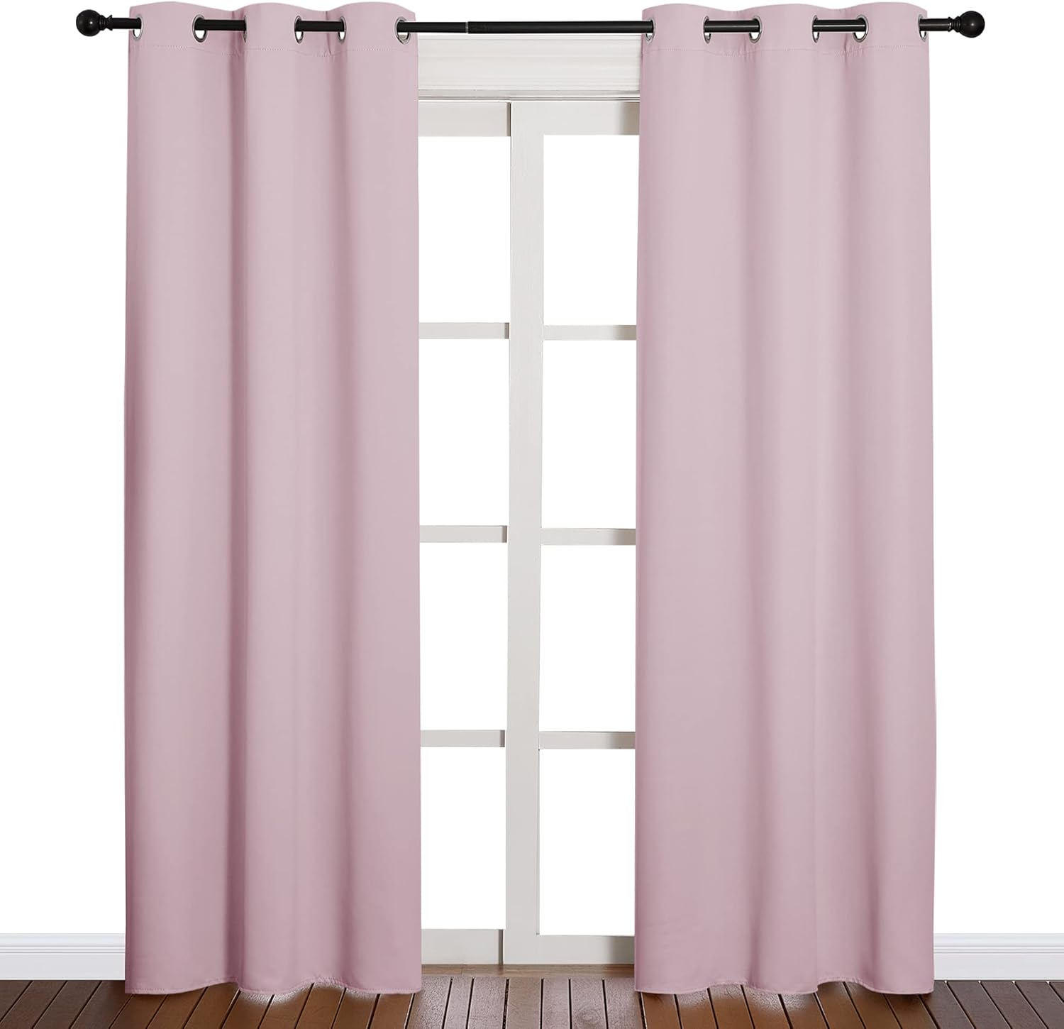 NICETOWN Blackout Curtains - Thermal Insulated Grommet Drapes for Nursery | Baby Pink, 42 x 84 Inches