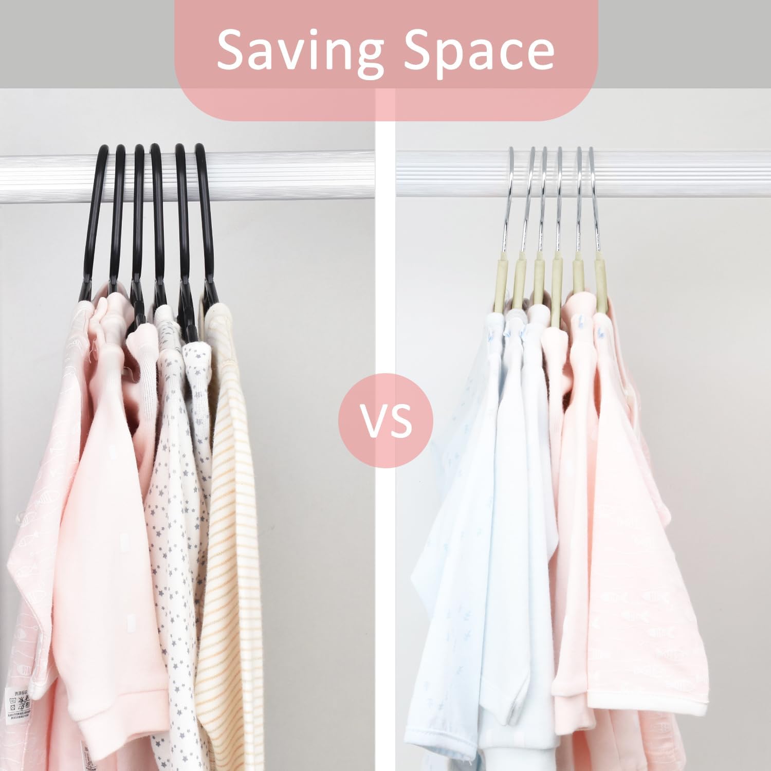 ManGotree Baby Velvet Clothes Hangers - Space-Saving Non-Slip Design for Kids | 30 Pack, Beige