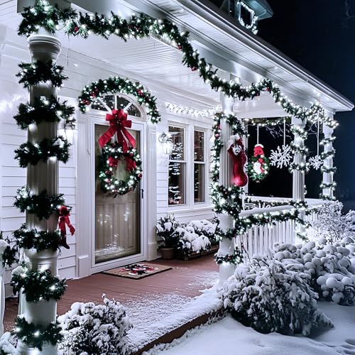 Indoor Outdoor 66ft 200 LED White Christmas String Lights - Plug in