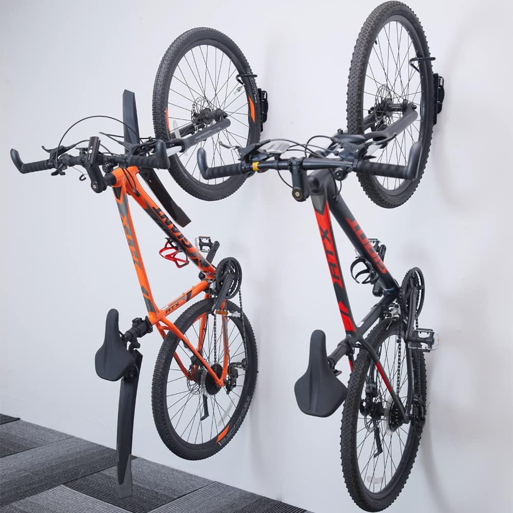 Ultrawall Bike Rack - Vertical Wall-Mounted Storage Solution for Indoor Bicycles | 2-Pack