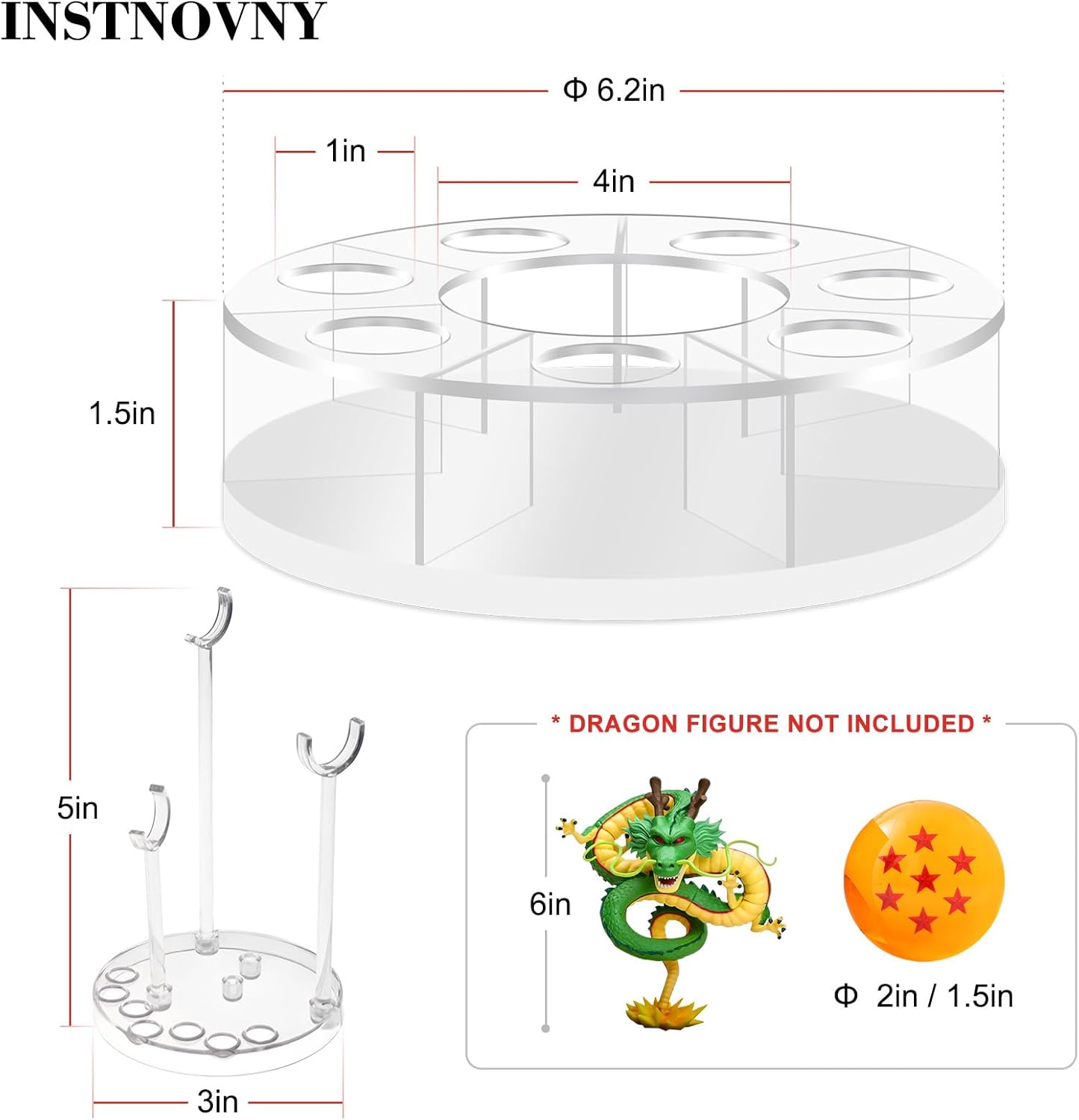 Shenlong Acrylic Shelf - Versatile Home Decoration for Halloween, Christmas & Birthdays | 15cm Size