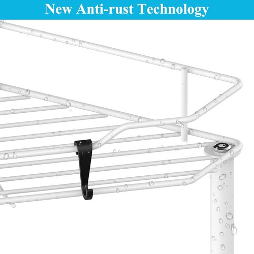 HuggieGems Corner Shower Caddy Organizer - 3 Tier Floor Standing Shelf with Hooks | White Bathroom Storage
