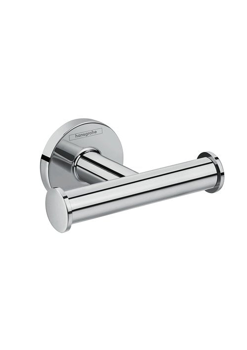 hansgrohe Dual Towel Hook 4-inch Double Hook in Chrome, 41725000