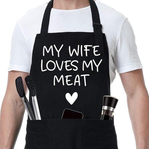 Fairy's Gift Funny Husband Apron - Cool Anniversary & Birthday Gift for Men | Grilling Apron with Pockets