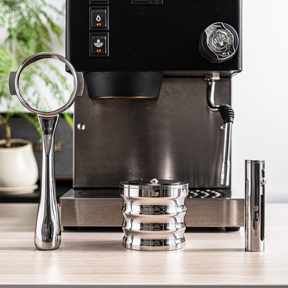 CafeSing COD Espresso Shaker, All Stainless Steel, Coffee Dosing Funnel, Powder Container, Fits 58mm Portafilter Basket