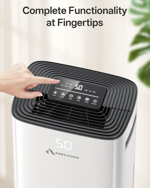 **Dehumidifier | 52 Pints Energy Star Certified for Large Rooms Up to 4500 Sq.Ft - Auto Defrost & 24H Timer**