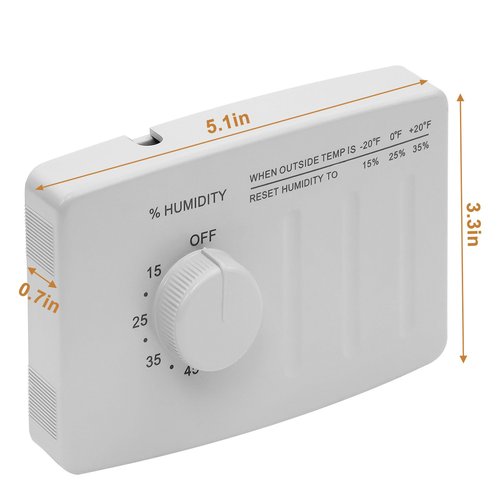 4655 Manual Digital Control Humidistat Will Close The Control Switch for Whole Home Humidifier, Manual Water Saver Furnace Humidifier, Large Capacity