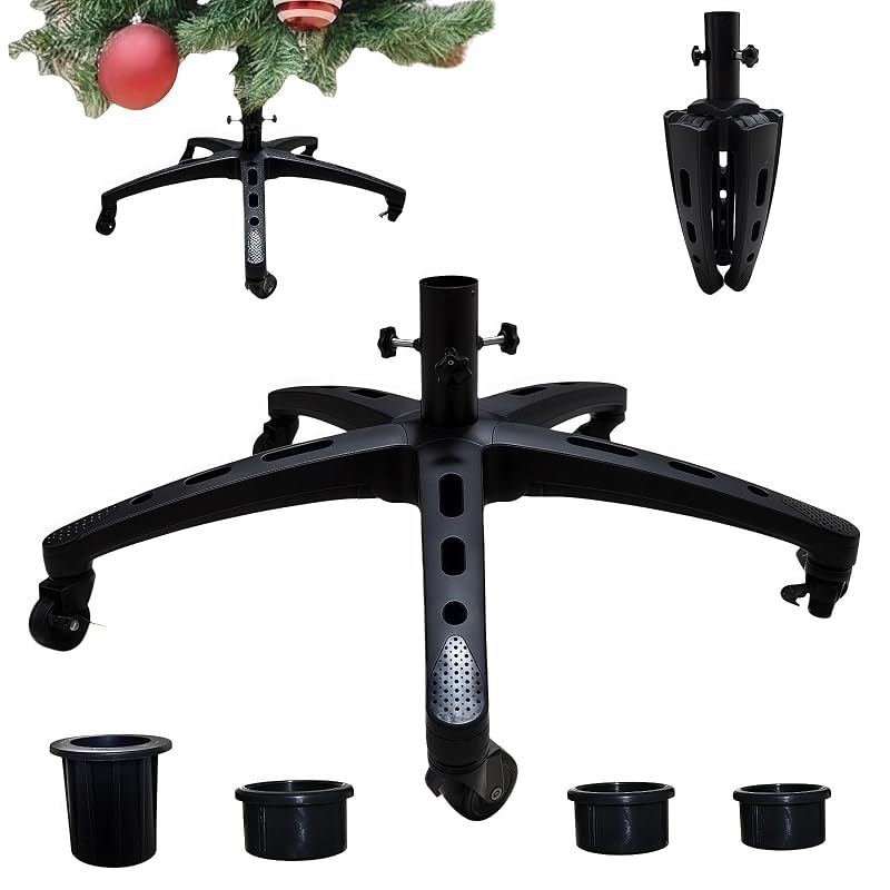 Heavy-Duty Rolling Christmas Tree Stand with Wheels for 9ft Artificial Tree
