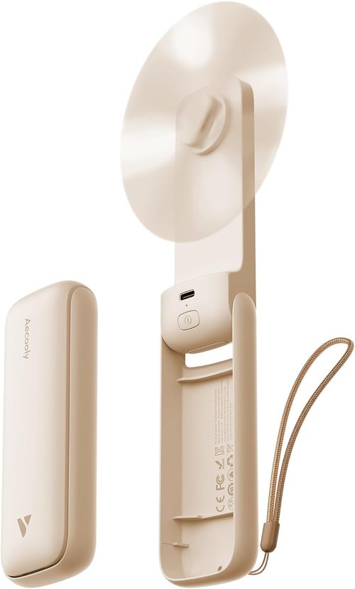 Aecooly Portable Handheld Fan - Slim Design for Easy Carrying | Perfect for Travel and Outdoor Use