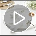 Qoryven 6-Piece Ceramic Asian Soup Spoon Set, 5.3-inch Ramen Spoons