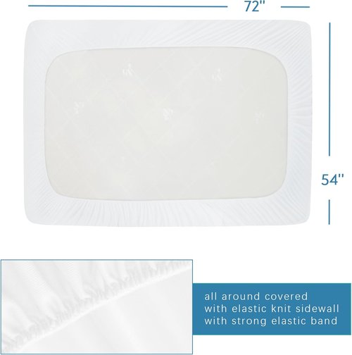 Full Terry Mattress Protector by Sleeper Sofa - Waterproof & Ultra Soft Fitted Cover | 54''x72'' Up to 8'' Depth