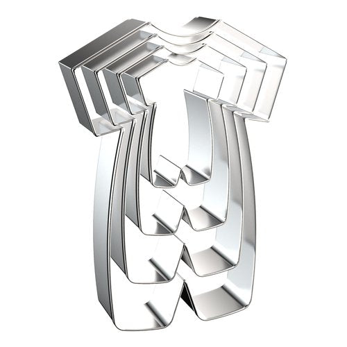 Romper Cookie Cutter Set - 5 inch, 4 inch, 3 inch, 2 inch - 4 Piece Baby Romper Onesie Cookie Cutters Shapes Molds - Stainless Steel
