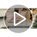 Pink Santa Claus Stripes Throw Pillow Cover 12x20 Inch - Christmas Cushion Case