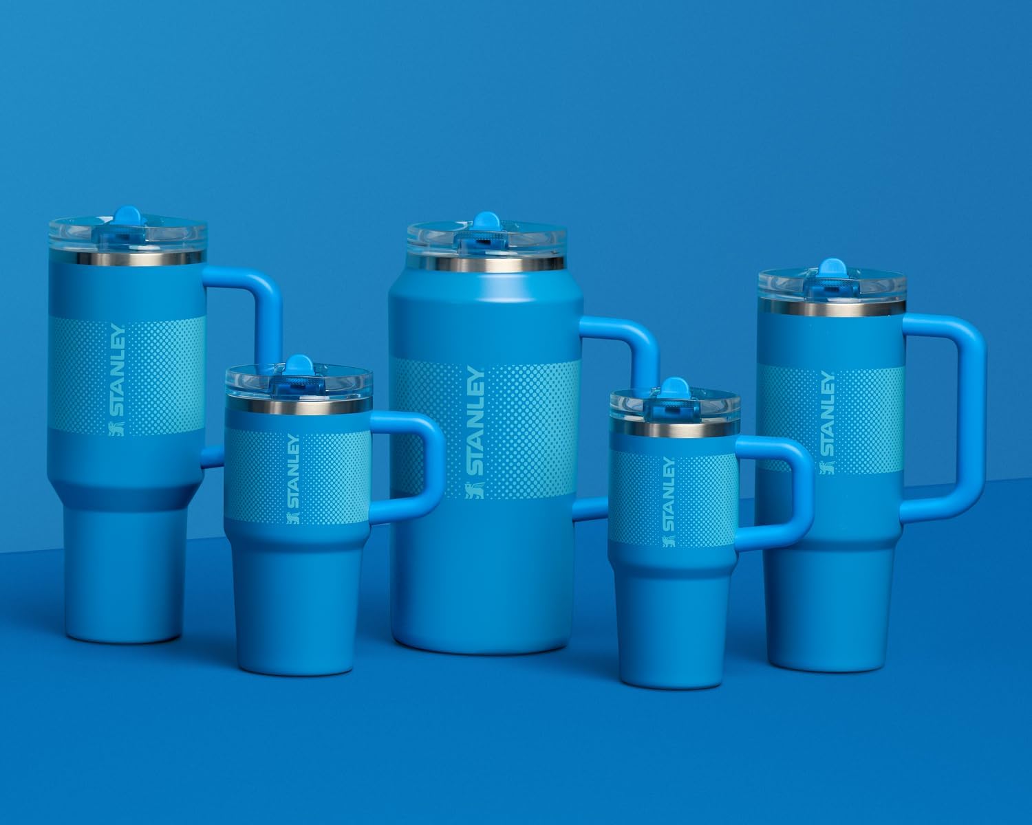 STANLEY Quencher ProTour Tumbler - 64 oz Leakproof Insulated Cup with Built-In Straw & Handle | Azure Fade