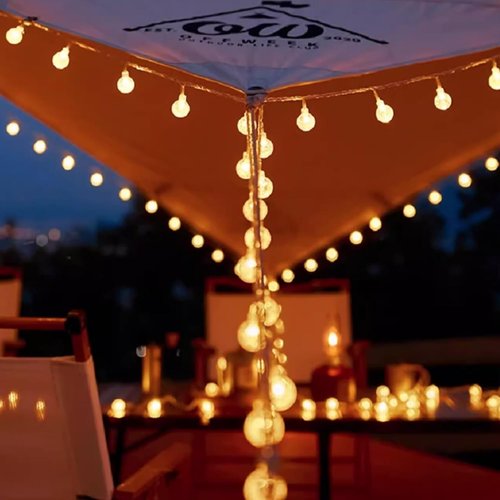 GTSYDING Bubble Globe String Lights - USB Powered, 19.6 FT, 40 LEDs, 8 Modes, Waterproof Fairy Lights for Indoor & Outdoor Decor
