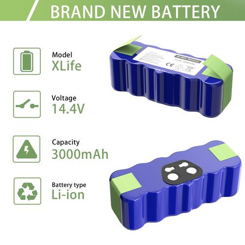 JOTACT for Roomba Battery iRobot XLife xlife Extended Ni-MH for iRobot Roomba 500 600 700 800 900 R3 Series 980 880 870 790 780 770 760 530 531 532 540 550 560 570 620 630 650 660