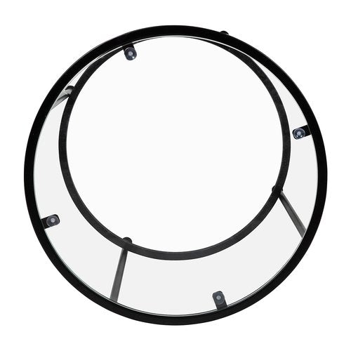 Flash Furniture Astoria Collection Round End Table - Modern Clear Glass End Table - Matte Gold Frame