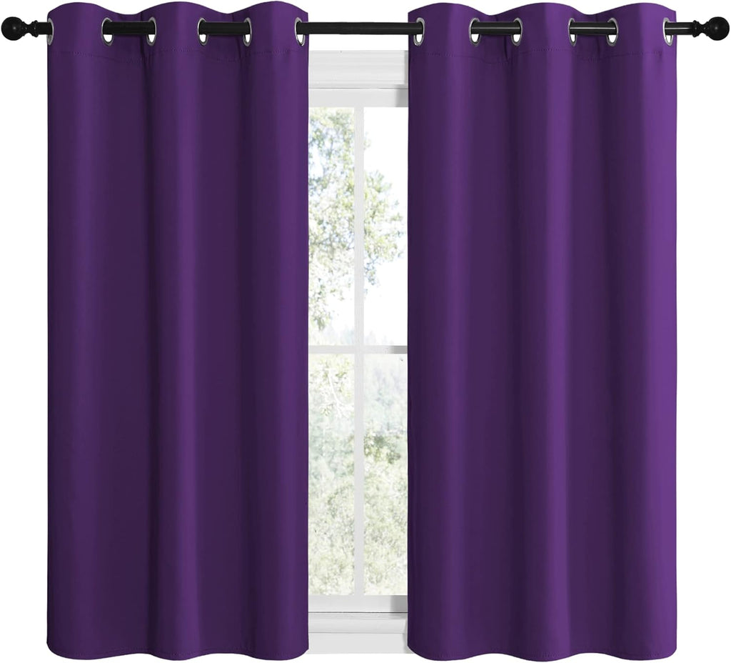 NICETOWN Purple Blackout Curtains - Thermal Insulated Drapes for Home | Set of 2, 42 x 50 Inch