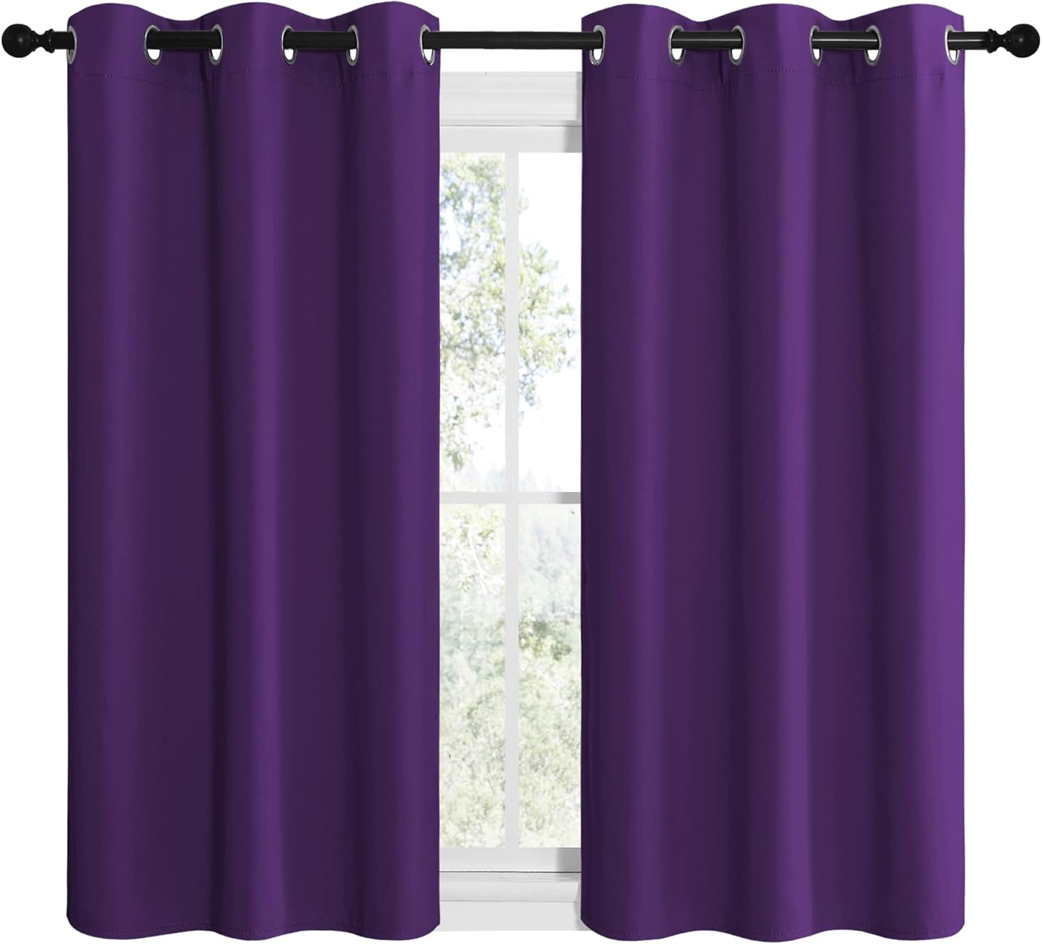 NICETOWN Purple Blackout Curtains - Thermal Insulated Drapes for Home | Set of 2, 42 x 50 Inch