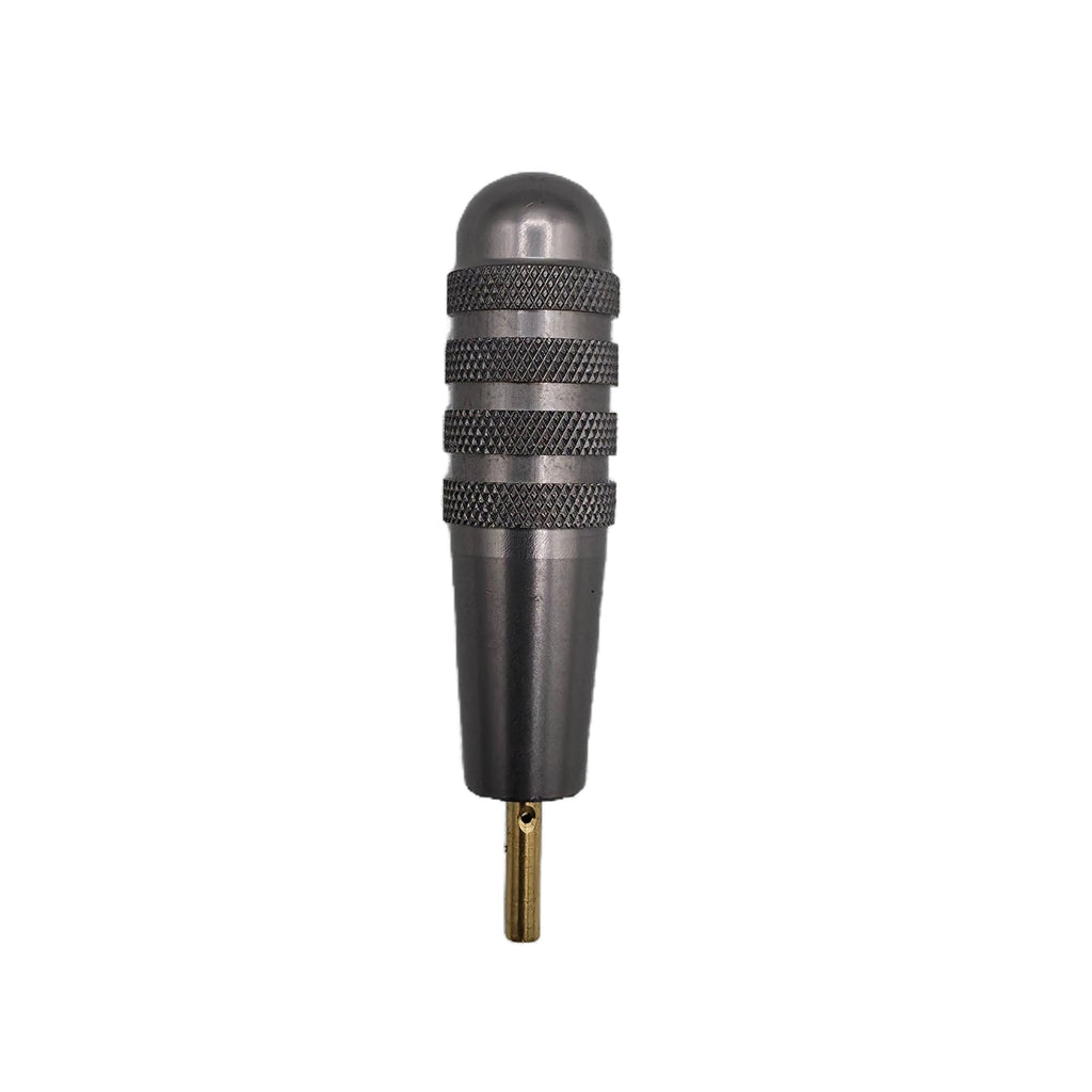Cigar Prop Lighter Bleed Tool –Gun Metal Grey- Aluminum Body with Brass Tip for Air Removal in Butane Torch Lighters – Made in the USA – Durable and Easy to Use