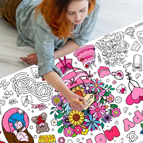 Extra-Large Mother's Day Coloring Poster & Tablecloth - 30x72 Inch