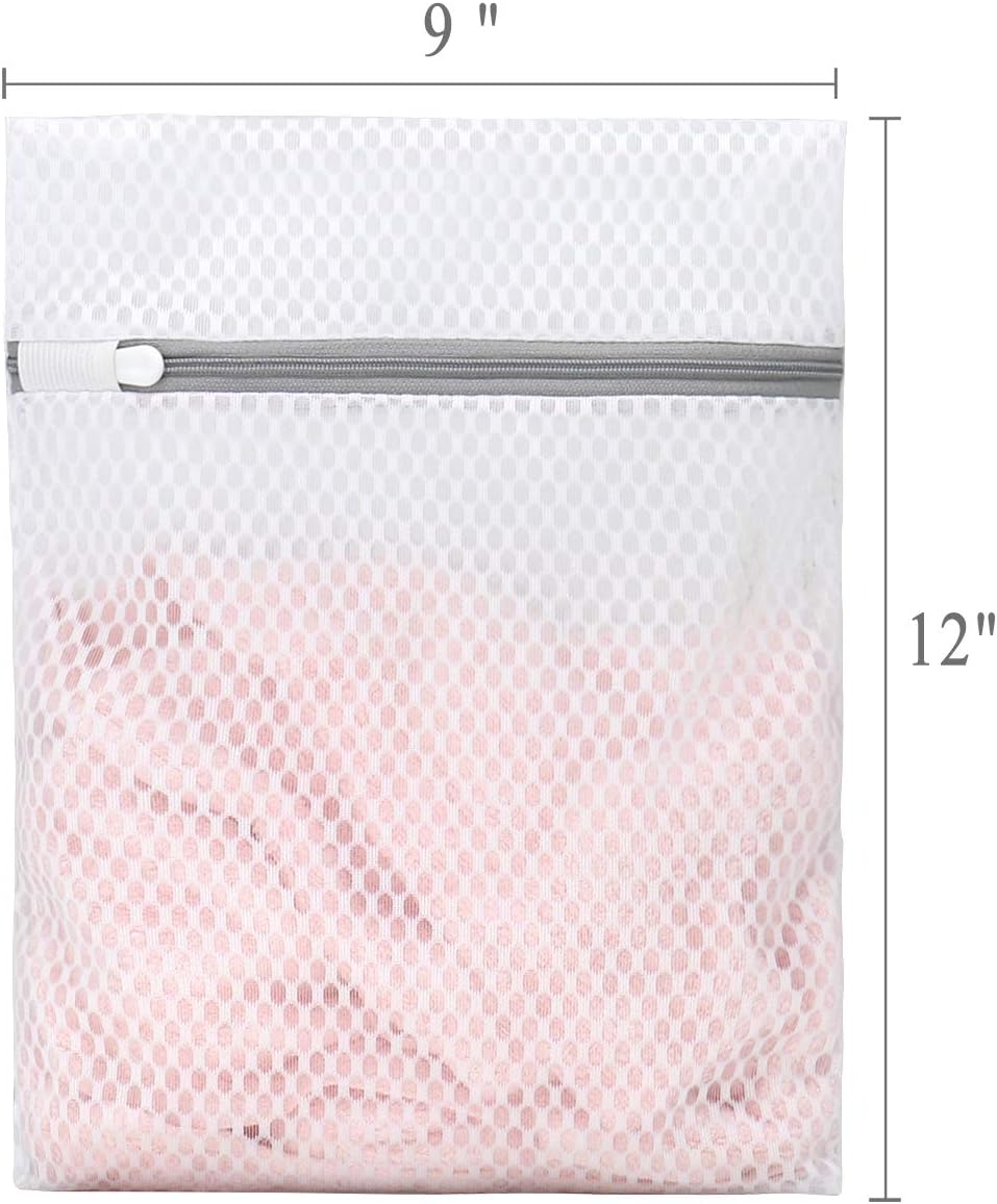 Muchfun Durable Honeycomb Mesh Laundry Bags - 3 Pack for Delicates | 9 x 12 Inches