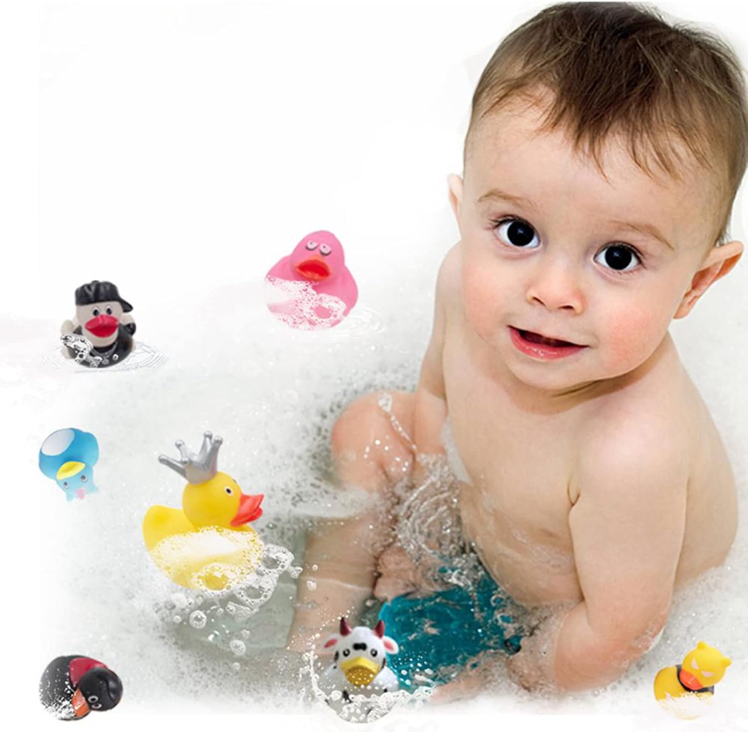 WQTHE Rubber Duck Set - 30 Pack Assorted 2.3 Inch Floater Toys for Kids | Perfect for Parties & Bath Time