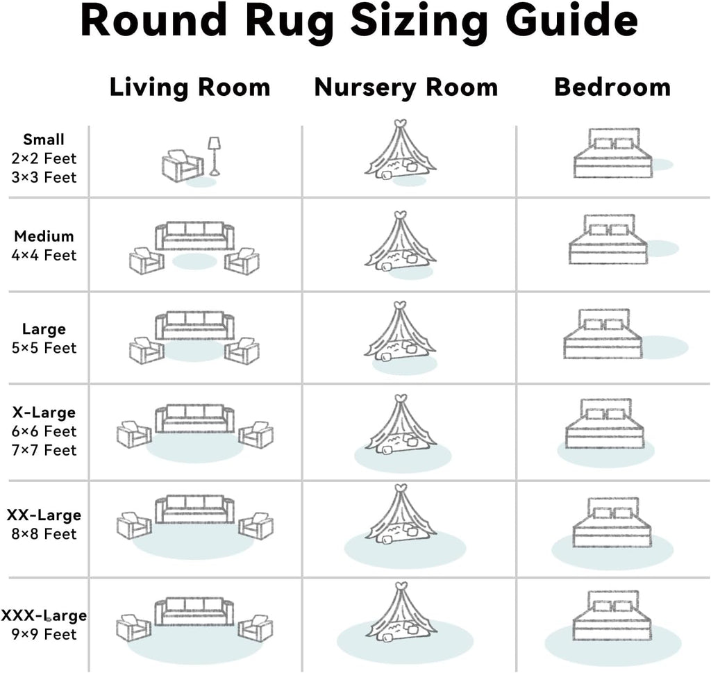 OLANLY Round White Area Rug - Soft, Fluffy, Machine Washable 4 ft Carpet for Bedroom & Living Room Decor