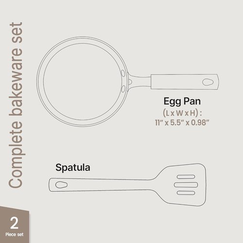 Bakken-Swiss Mini Nonstick Egg Pan & Omelet Pan - Eco-Friendly Copper Skillet [5.5''] - Non-Toxic & Dishwasher Safe